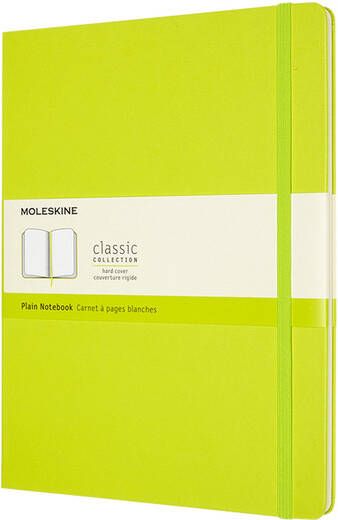 Moleskine Notitieboek XL 190x250mm blanco hard cover lemon green