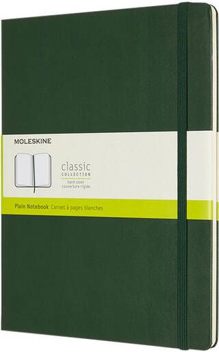 Moleskine Notitieboek XL 190x250mm blanco hard cover myrtle green