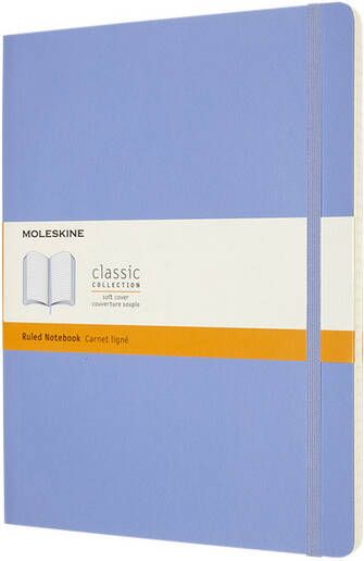 Moleskine Notitieboek XL 190x250mm lijn soft cover hydrangea blue