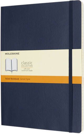 Moleskine Notitieboek XL 190x250mm lijn soft cover sapphire blue