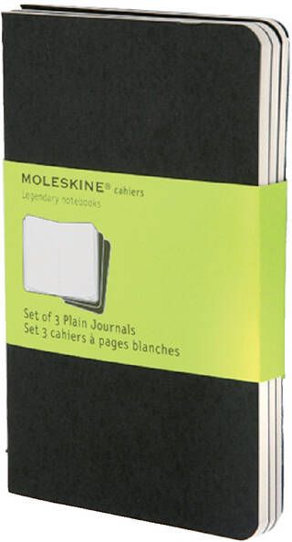 Moleskine Schrift 90x140mm blanco 240 pagina's 70gr zwart set Ã  3 stuks