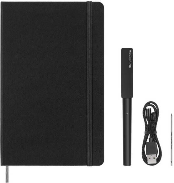 Moleskine Smart Writing Set Pen + Smart notitieboek large 130x210mm lijn zwart