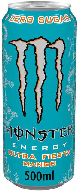 Monster Energiedrank ultra fiesta mango suikervrij blik 500ml