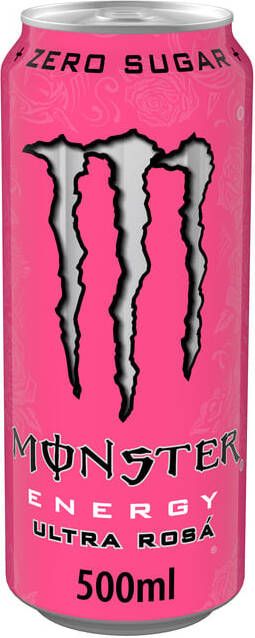 Monster Energiedrank ultra rosa blik suikervrij 500ml