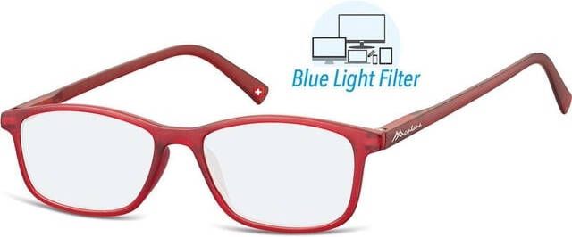Montana Leesbril +1.50 dpt blue light filter rood