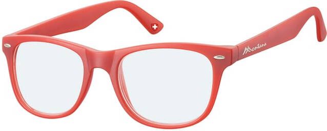 Montana Leesbril blue light filter +3.00 dpt rood