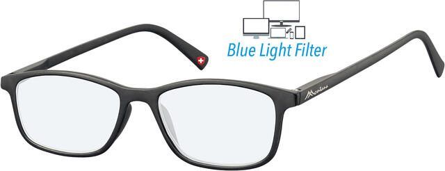 Montana Bril +0.00 dpt blue light filter zwart - Foto 1