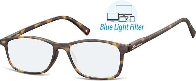 Montana Leesbril +1.00 dpt blue light filter turtle