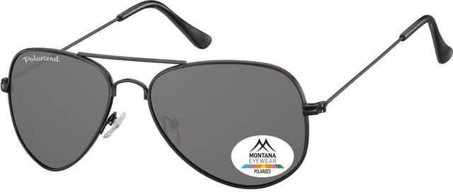 Montana Zonnebril met smoke gepolariseerd glas metaal zwart