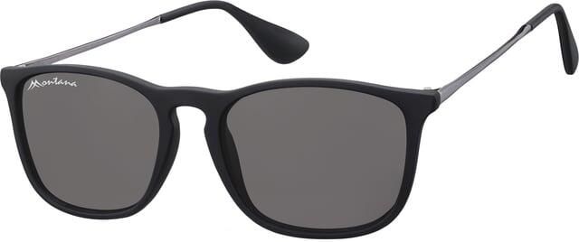 Montana Zonnebril met smoke glas en metalen pootje zwart