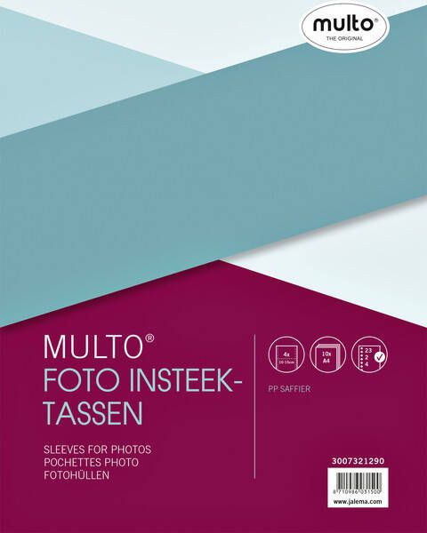 Multo Fototas A4 23-gaats 4-vaks 10X15cm PP transparant
