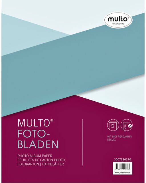Multo Interieur fotobladen A4 23-gaats met dekvel wit 20 vel - Foto 2