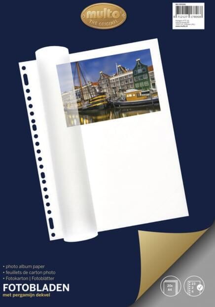 Multo Interieur fotobladen A4 23-gaats met dekvel wit 20 vel - Foto 2