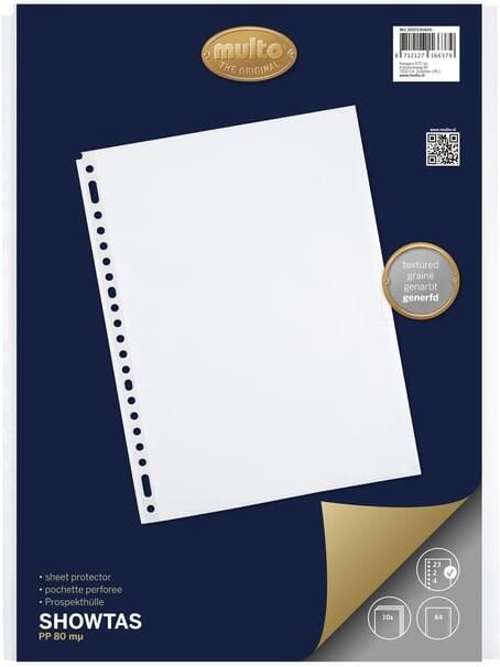 Multo geperforeerde showtas ft A4 23-gaatsperforatie 80 micron gekorreld - Foto 2