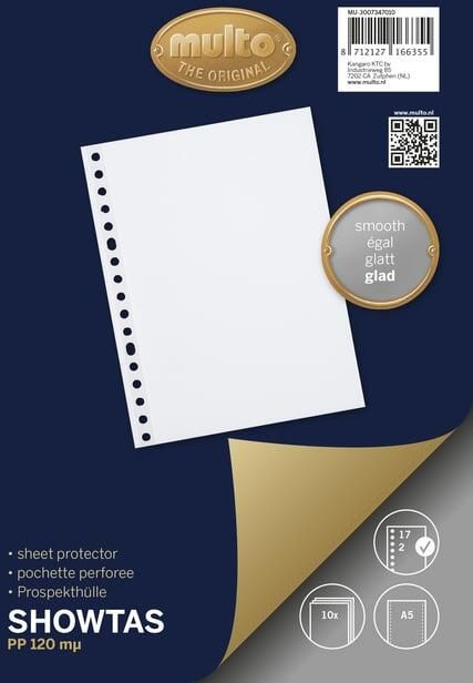 Multo geperforeerde showtas ft A5 17-gaatsperforatie glashelder - Foto 2