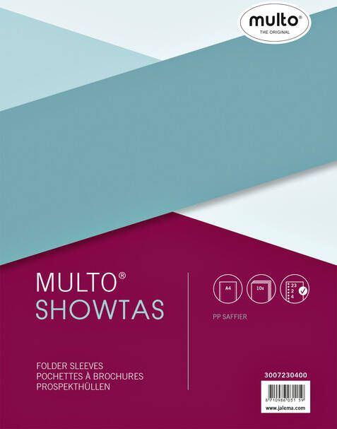 Multo geperforeerde showtas ft A4 23-gaatsperforatie 80 micron gekorreld