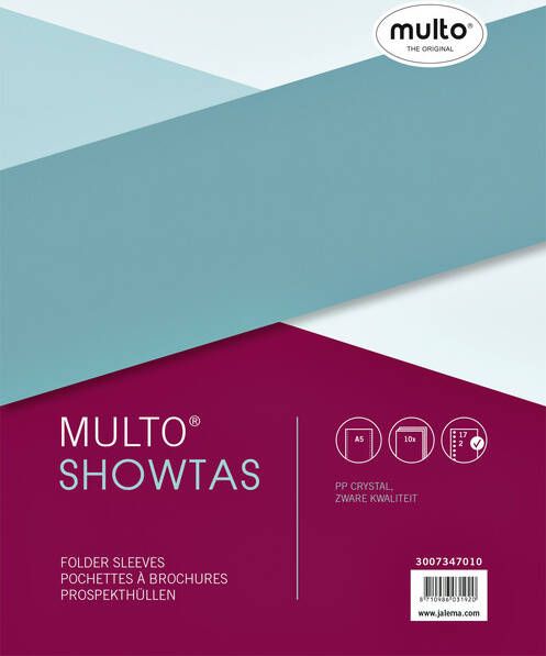 Multo geperforeerde showtas ft A5 17-gaatsperforatie glashelder