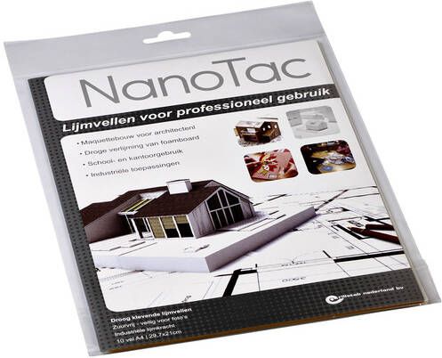 Nano Tac Lijmvel NanoTac professional A4 folie set Ã  10 vel