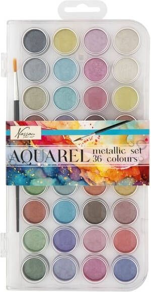 Nassau fine art Aquarelverf doosà 36 metalic napjes