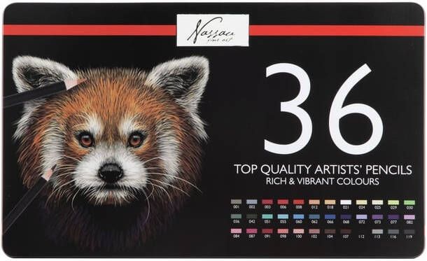 Nassau fine art Kleurpotloden assorti blik Ã  36 stuks
