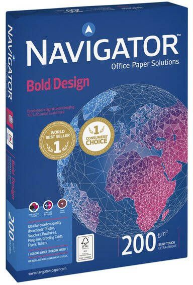 Navigator Kopieerpapier Bold Design A4 200gr wit 150 vel