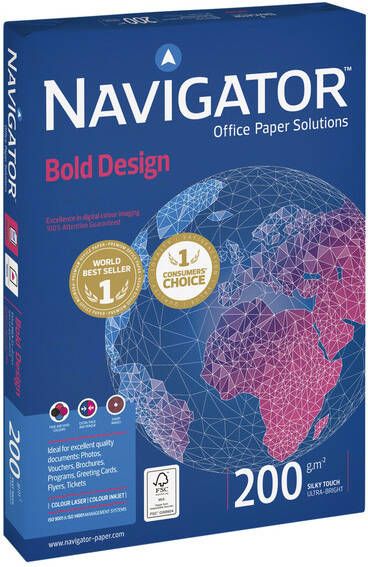 Navigator Kopieerpapier Bold Design A4 200gr wit 150vel