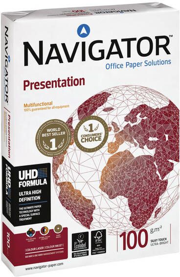 Navigator Kopieerpapier Presentation A4 100gr wit 500vel - Foto 2