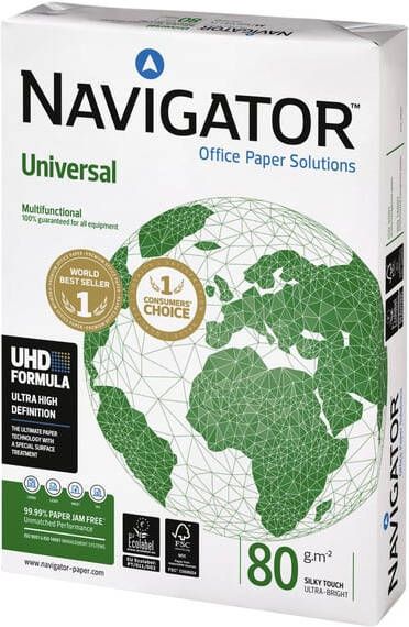 Navigator Universal printpapier ft A4 80 g pak van 500 vel