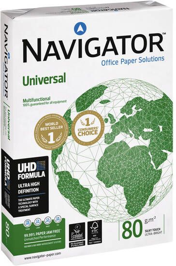 Navigator Universal printpapier ft A4 80 g pak van 500 vel