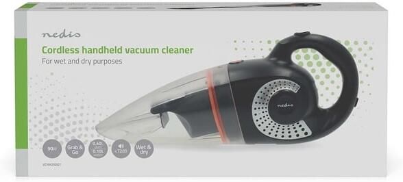 Nedis Handstofzuiger nat-droog 90W oplaadbaar zwart-oranje - Foto 2