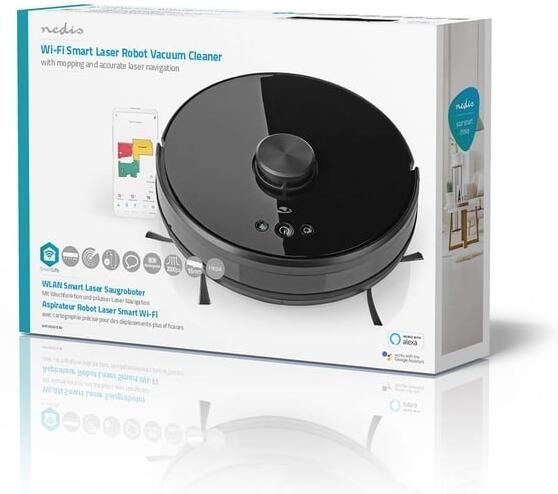 Nedis Robotstofzuiger Smartlife wifi laser 3-in-1 zwart