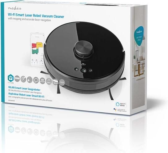 Nedis Robotstofzuiger Smartlife wifi laser 3-in-1 zwart - Foto 1