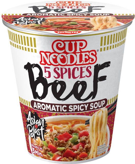 Nissin Noodles 5 spices beef cup