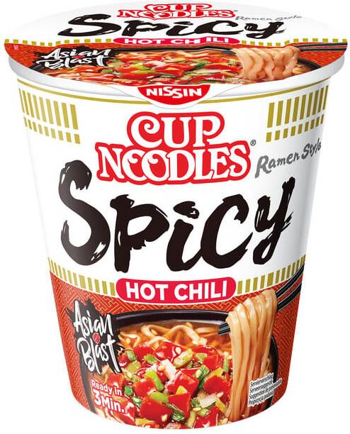 Nissin Noodles hot chili spicy cup