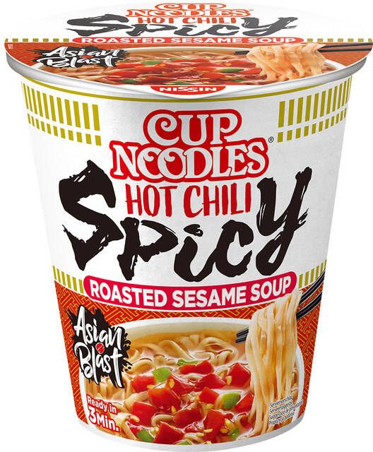 Nissin Noodles hot chili spicy cup