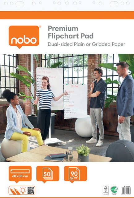 Nobo Flipover premium 60x85cm dubbelzijdig 2x 50vel