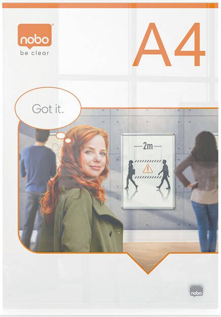 Nobo Premium Plus acryl informatiebord met voet ft A4 - Foto 3