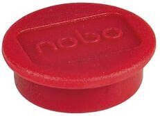 Nobo magneten voor whiteboard diameter van 24 mm pak van 10 stuks rood