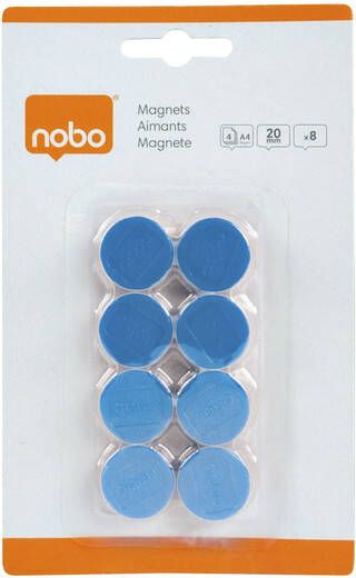 Paagman Nobo magneten diameter van 20 mm blauw blister van 8 stuks - Foto 2