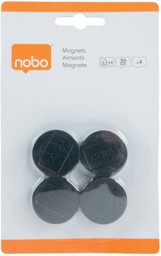 Paagman Nobo magneten diameter van 30 mm zwart blister van 4 stuks - Foto 2