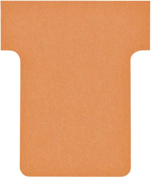 Nobo T kaarten index 1 5 ft 53 x 45 cm oranje pak met 100 stuks