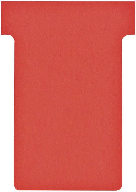 Nobo T-planbordkaarten index 2 ft 85 x 60 mm rood