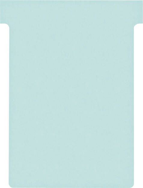 Nobo T-kaarten index 3 ft 120 x 92 mm lichtblauw pak met 100 stuks