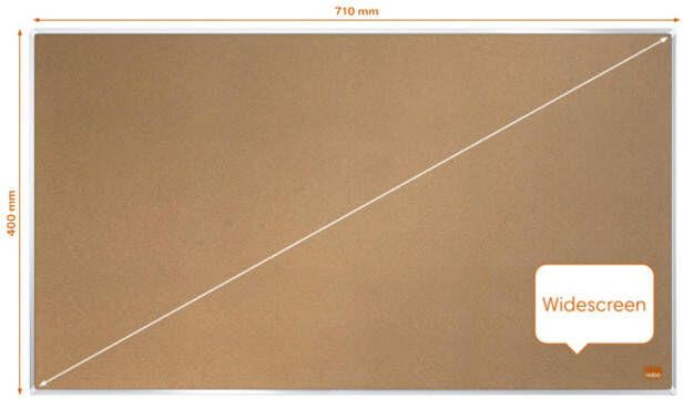 Nobo Prikbord breedbeeld Impression Pro 71x40 cm kurk natuurlijk bruin - Foto 3