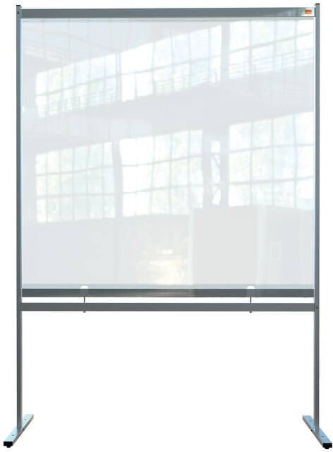 Nobo Premium Plus vrijstaande scheidingswand doorzichtig PVC 1480 x 2060 mm