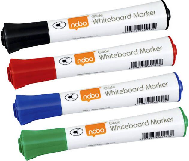 Nobo Viltstift whiteboard Glide rond assorti 2mm 10st