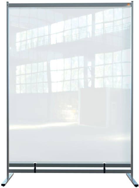 Nobo Premium Plus vrijstaande vloerscheidingspaneel doorzichtig PVC 1480 x 2060 mm