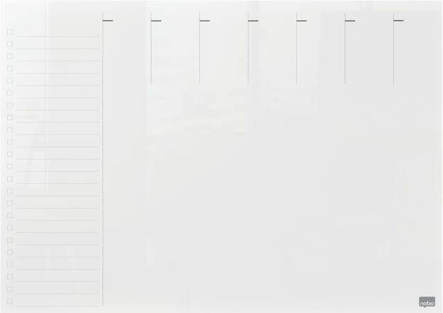 Nobo Weekplanner transparant acryl A4