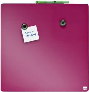 Nobo Whiteboard tegel 36x36cm roze magnetisch