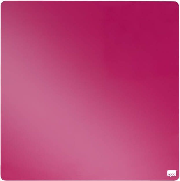 Nobo Whiteboard tegel 36x36cm roze magnetisch